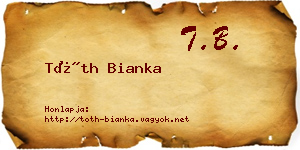 Tóth Bianka névjegykártya