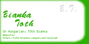 bianka toth business card