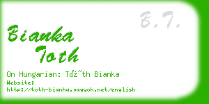 bianka toth business card